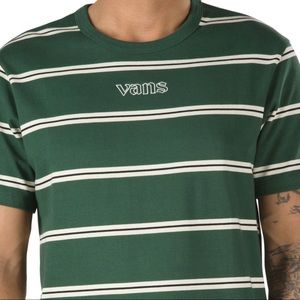 Vans Sixty Sixers Stripe Tshirt In Pine 